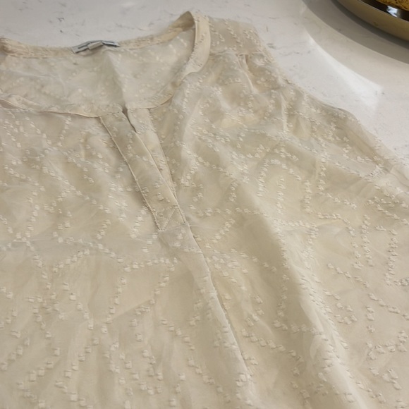 American Eagle Outfitters Sleeveless Embroidered Sheer Design Top - Picture 5 of 6